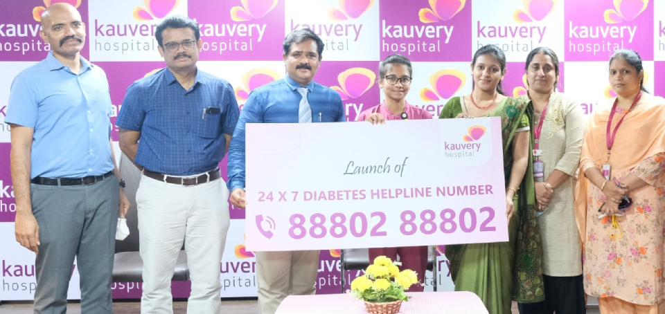 Diabetes Helpline launched at Kauvery Hospital